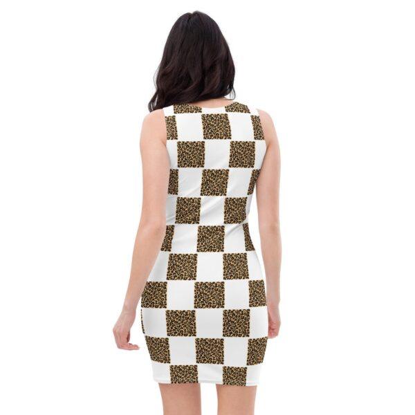 Women's Checkered Bodycon Dress - Image 3