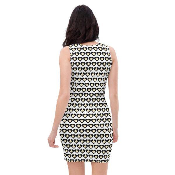 womens-flower-black-heart-bodycon-dress