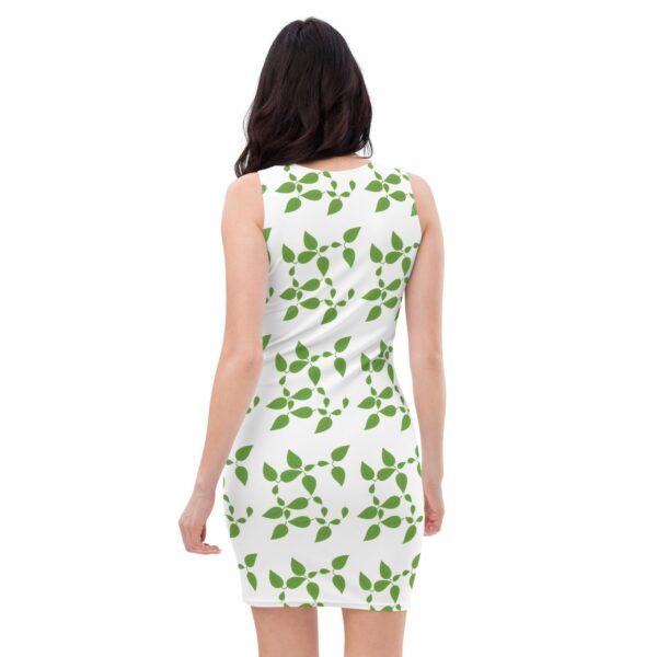 Women's Green Leaf Bodycon Dress - Image 3