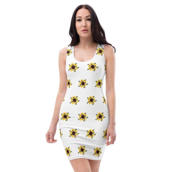 bee-sunflower-bodycon-dress