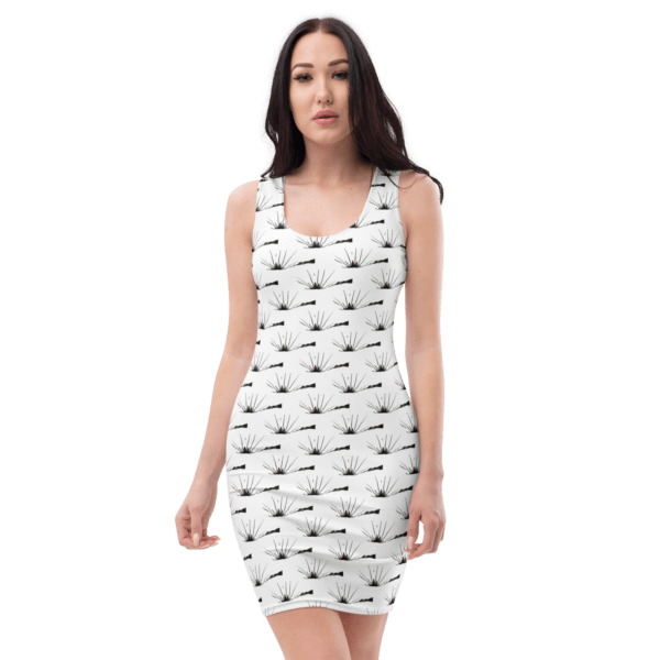 Women's Black Fern Bodycon Dress