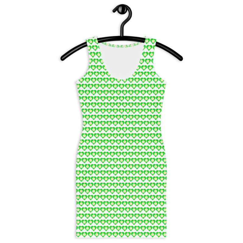 flower-green-heart-womens-bodycon-dress