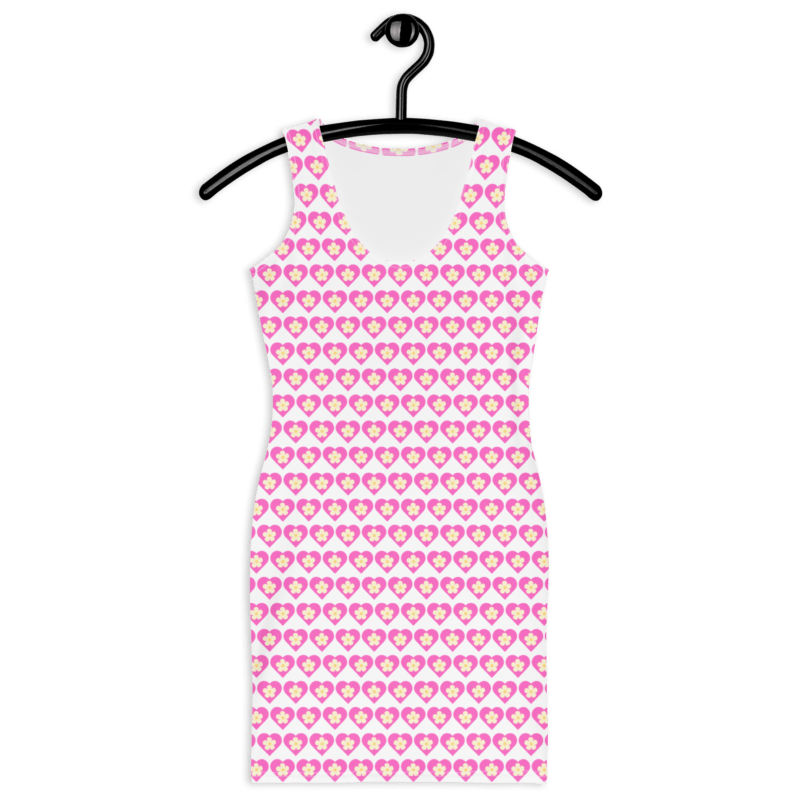 flower-pink-heart-womens-bodycon-dress