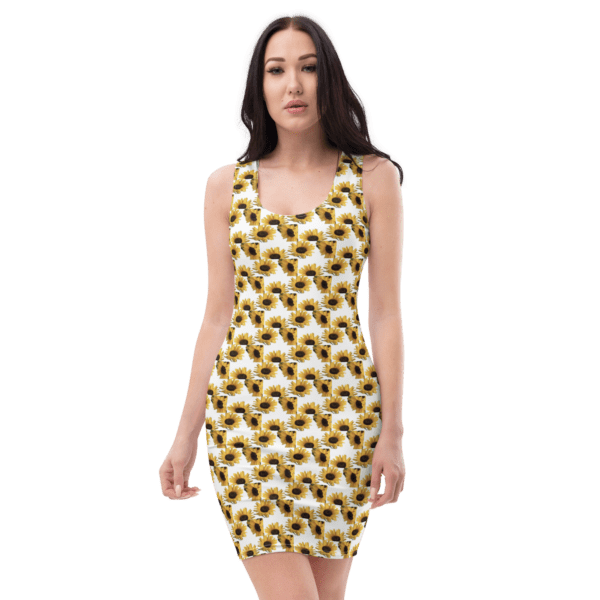 Women's Sunflower Bodycon Dress