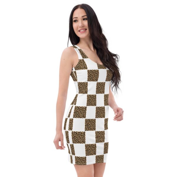 Women's Checkered Bodycon Dress - Image 2