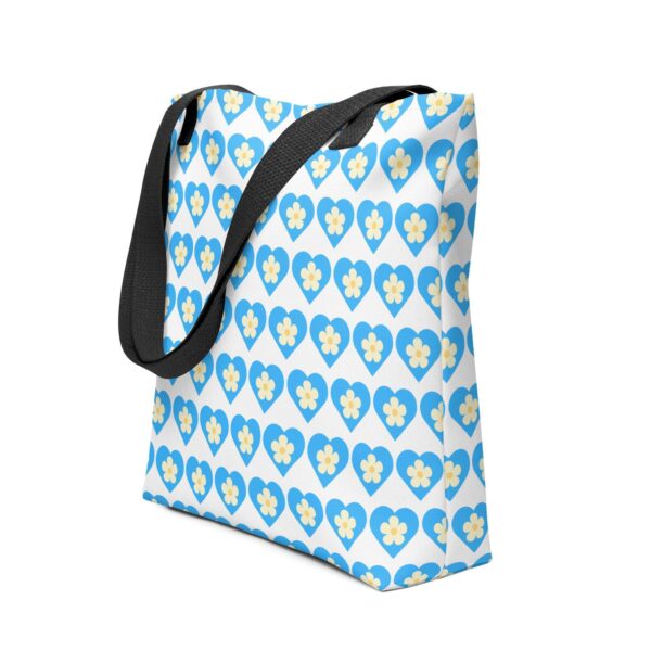 flower-blue-heart-polyester-tote-bag