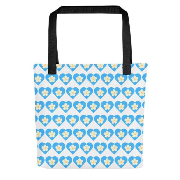 flower-blue-heart-polyester-tote-bag