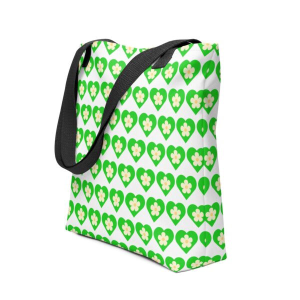 flower-green-heart-polyester-tote-bag