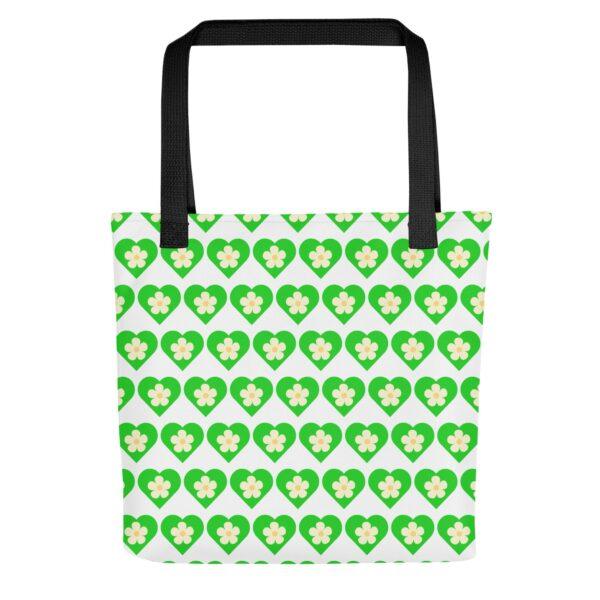 flower-green-heart-polyester-tote-bag