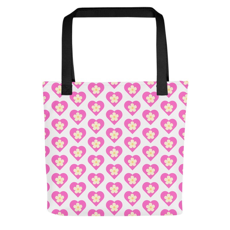 flower-pink-heart-tote-bag