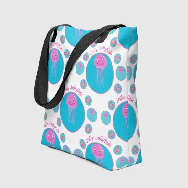 Jolly Jellyfish Polyester Tote Bag