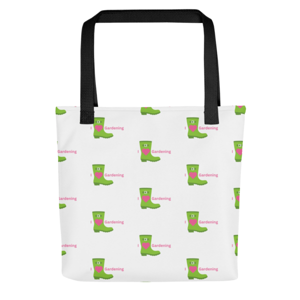 I Love Gardening Polyester Tote Bag