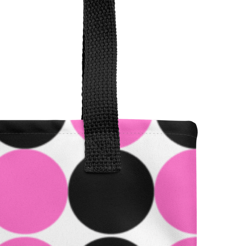 pink-black-spotted-tote-bag