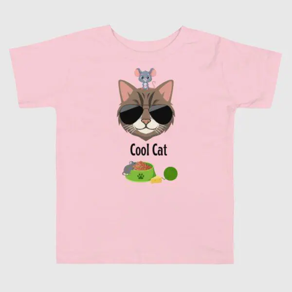 Cool Cat Toddler T-Shirt - Image 2