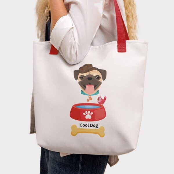 Cool Dog Polyester Tote Bag