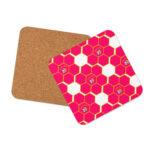 queen-bee-pink-honeycomb-drinks-coaster