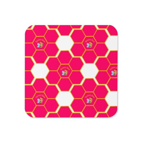 queen-bee-pink-honeycomb-drinks-coaster