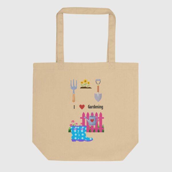 I Love Gardening Oyster Coloured Eco-Tote Bag