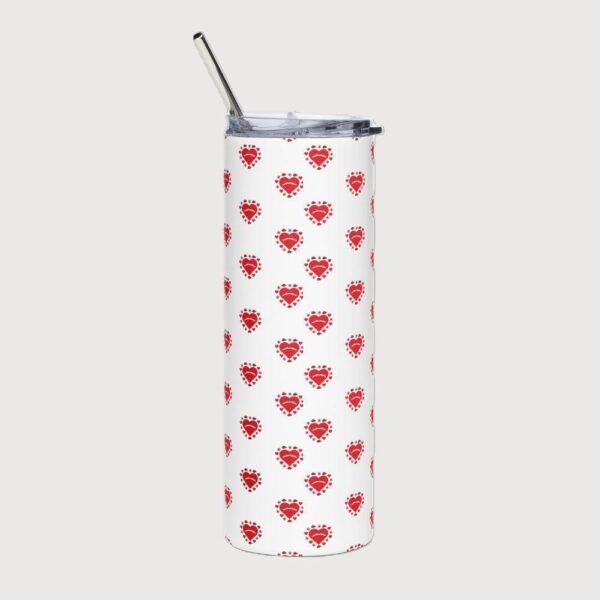 Lovable Ladybird Red Heart Stainless Steel Drinks Tumbler 20oz