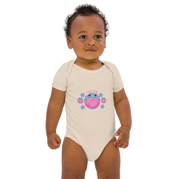 cute-pink-crab-eco-baby-bodysuit