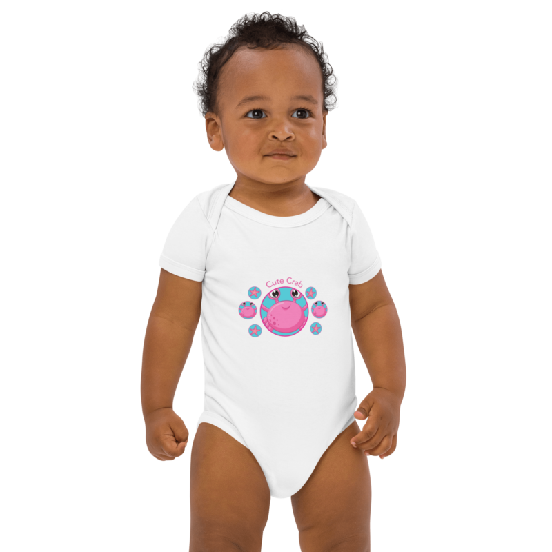 cute-pink-crab-organic-cotton-baby-bodysuit