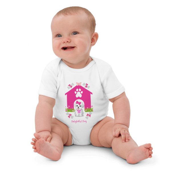 Organic Cotton Delightful Dog Baby Bodysuit