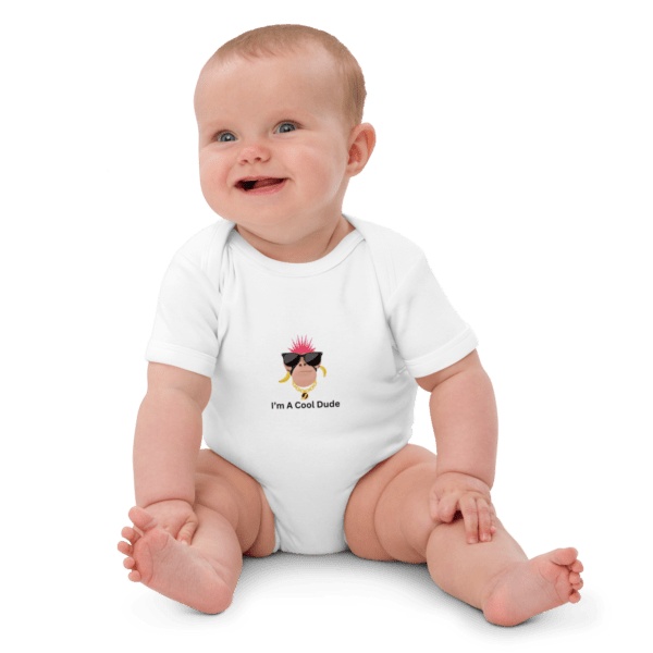 Organic Cotton I'm A Cool Dude Baby Bodysuit