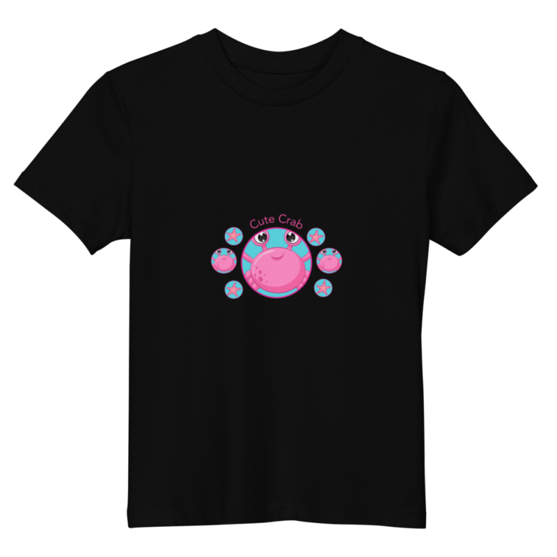 cute-pink-crab-organic-cotton-childrens-t-shirt