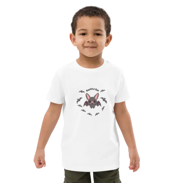 bashful bat-childrens-eco-t-shirt