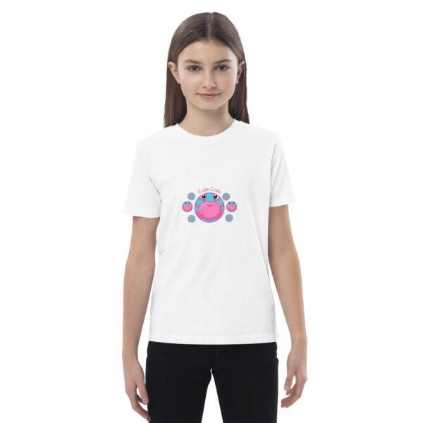 Organic Cotton Cute Pink Crab Childrens T-shirt - Image 2