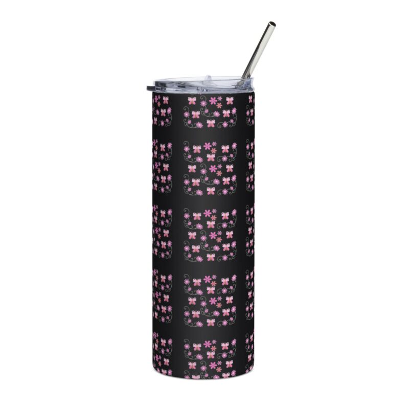 Pink Butterfly 20oz Drinks Tumbler