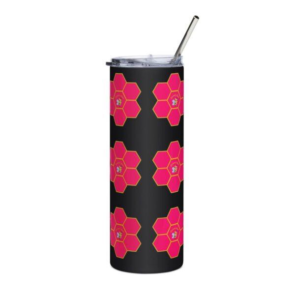 queen-bee-pink-honeycomb-20oz-black-drinks-tumbler