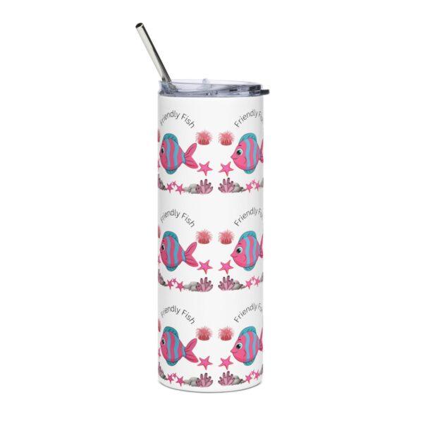 Friendly Fish Stainless Steel Drinks Tumbler 20oz - Image 2