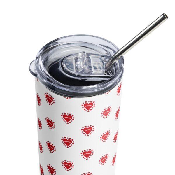 Lovable Ladybird Red Heart Stainless Steel Drinks Tumbler 20oz - Image 7