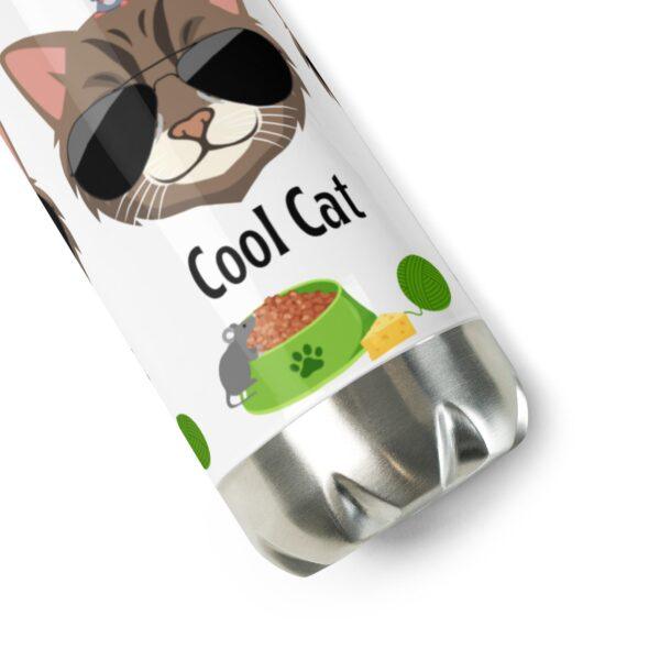 Cool Cat Stainless Steel Water Bottle 17oz - Image 3