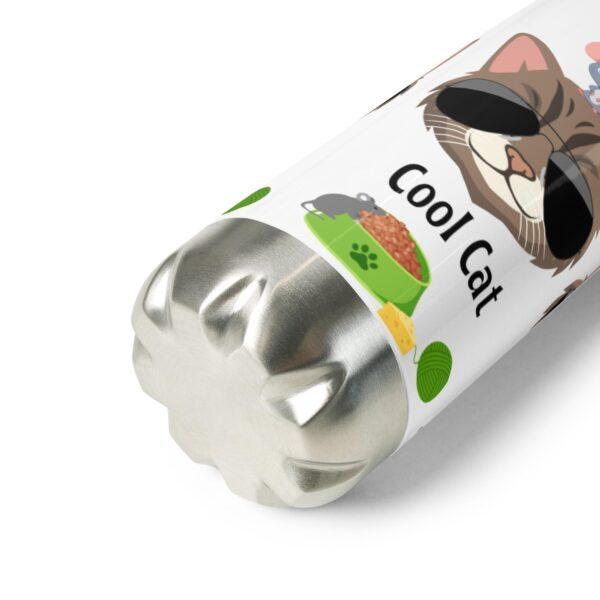 Cool Cat Stainless Steel Water Bottle 17oz - Image 4