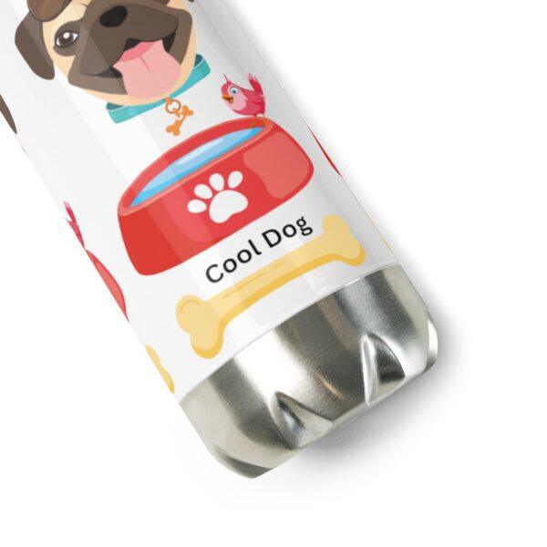 Cool Dog Stainless Steel Water Bottle 17oz - Image 3