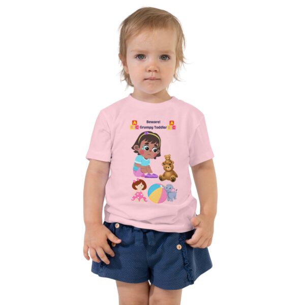 Beware Grumpy Toddler T-Shirt -Pink