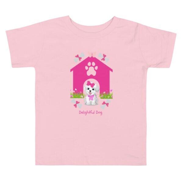 delightful-dog-toddler-t-shirt - pink