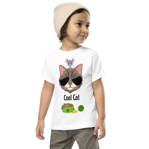 Cool Cat Toddler T-Shirt - White