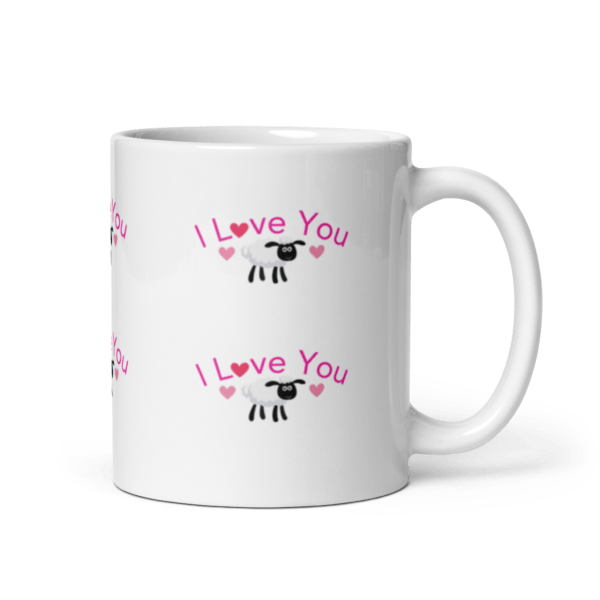 White Glossy I Love You Ceramic Mug 11oz