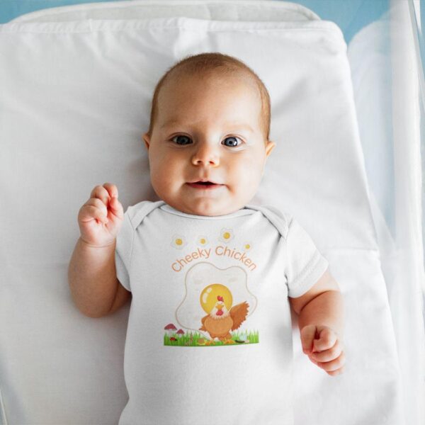 Organic Cotton Cheeky Chicken Baby Bodysuit