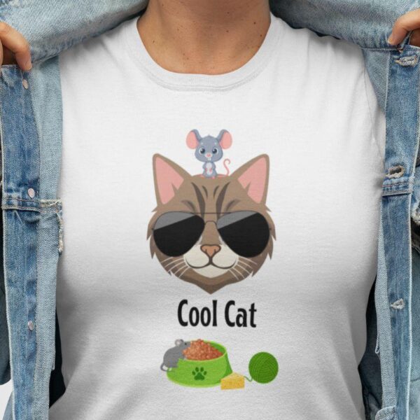 Organic Cotton Cool Cat Print Children's T-Shirt