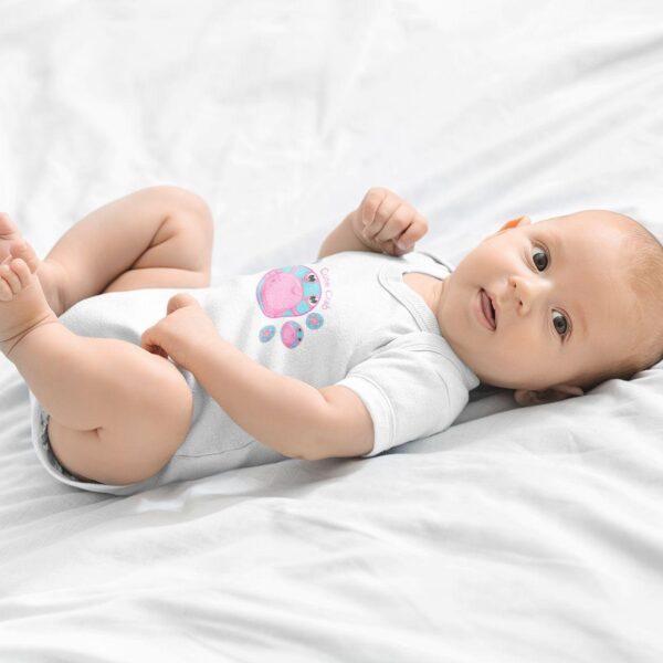 Organic Cotton Cute Pink Crab Baby Bodysuit