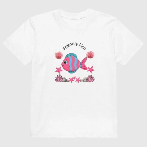 Organic Cotton Friendly Fish Children's T-shirt