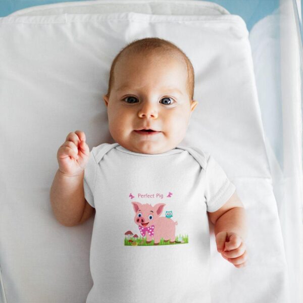 Organic Cotton Perfect Pig Baby Bodysuit