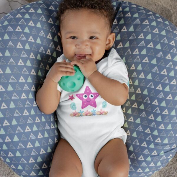 Organic Cotton Smiley Starfish Baby Bodysuit