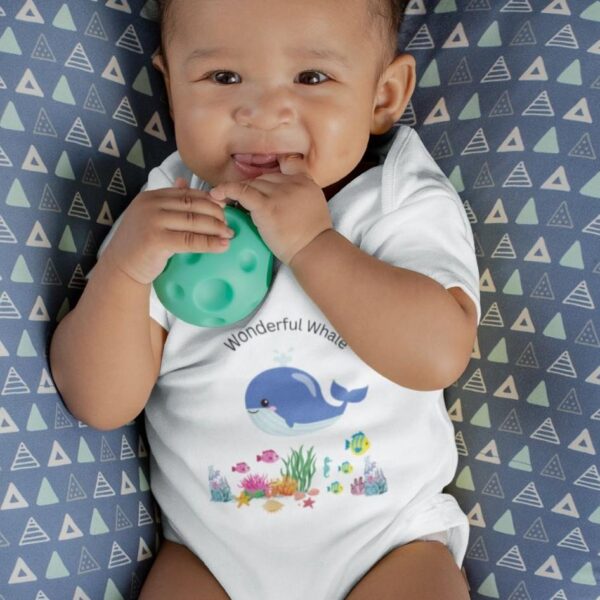 Organic Cotton Wonderful Whale Baby Bodysuit