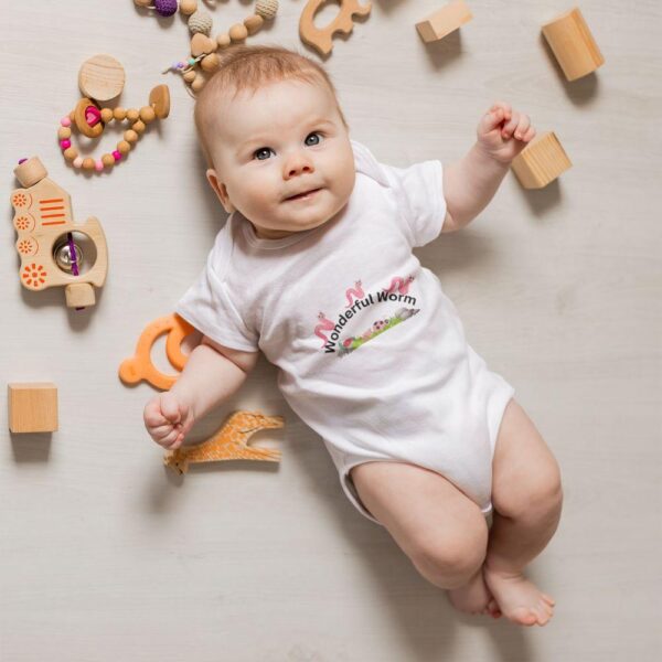 Organic Cotton Wonderful Worm Baby Bodysuit