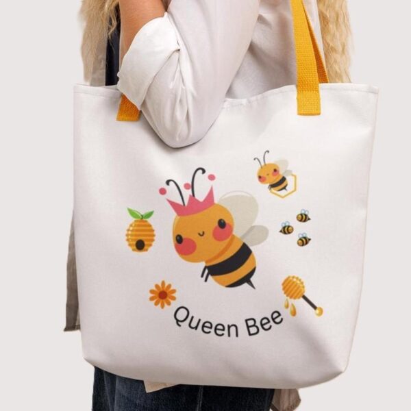 Queen Bee Polyester Tote Bag